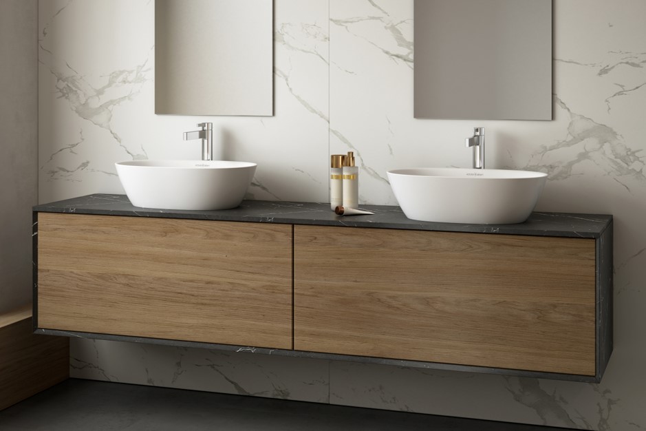 製品詳細：victoria + albertの「ルッサリ（LUSSARI）55」。LUSSARIバスタブと完璧に調和する、彫刻的な造形美を持つ洗面ボウル。