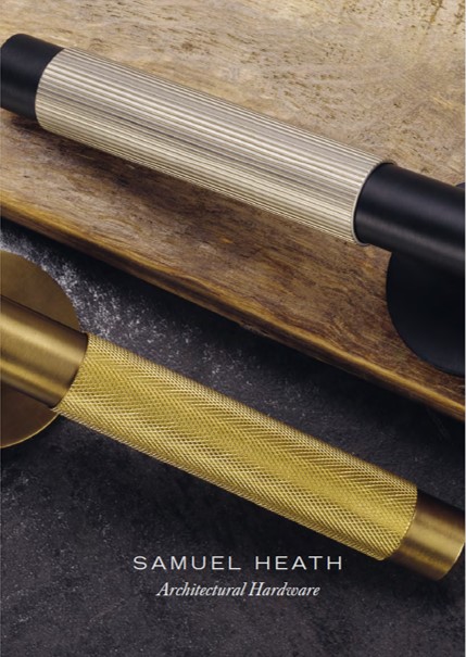 Samuel Heath ハードウェアカタログの表紙。空間に統一感をもたらす洗練されたハンドルコレクション。